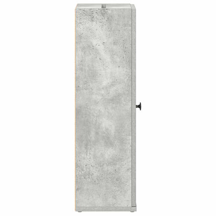 Badrumsskåp med rullhållare betonggrå 20,5x22x72 cm
