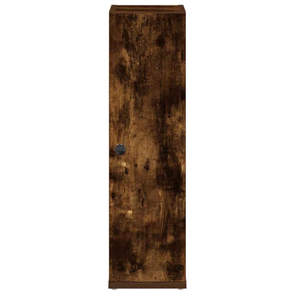 Badrumsskåp med rullhållare rökfärgad ek 20,5x22x72 cm