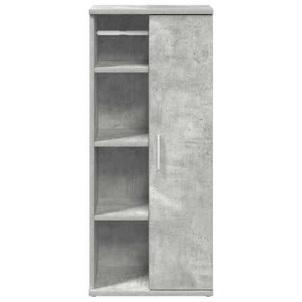 Badrumsskåp med rullhållare betonggrå 39x22x90 cm