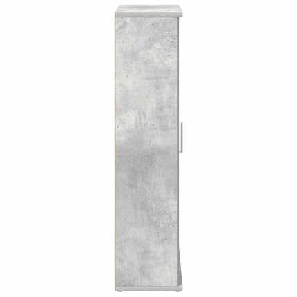 Badrumsskåp med rullhållare betonggrå 39x22x90 cm