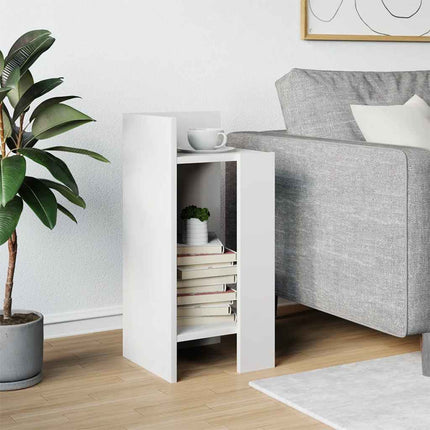 Sidobord med hylla vit 25,5x27x60 cm