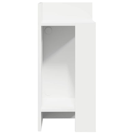 Sidobord med hylla vit 25,5x27x60 cm
