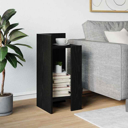 Sidobord med hylla svart 25,5x27x60 cm