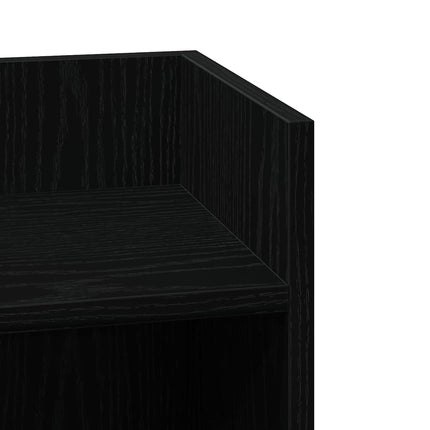 Sidobord 2 st med hylla svart 25,5x27x60 cm