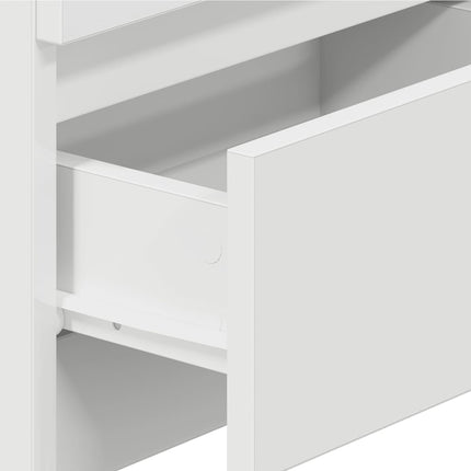 Sängbord 2 st med 2 lådor vit 40x33x60 cm
