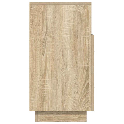 Sängbord med 2 lådor sonoma-ek 36x36x68 cm