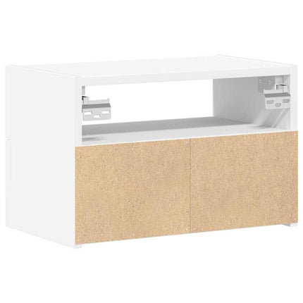 Väggmonterat sängbord vit 45x26x28,5 cm