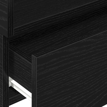 Väggmonterade sängbord 2 st svart 45x26x28,5 cm