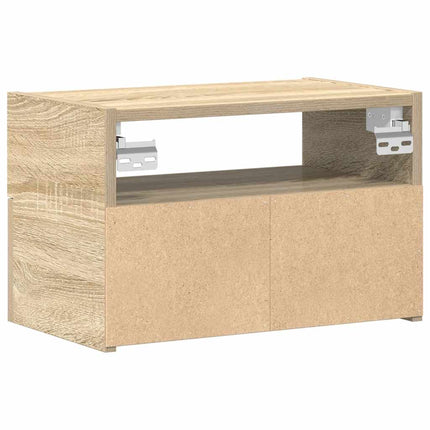 Väggmonterat sängbord sonoma-ek 45x26x28,5 cm