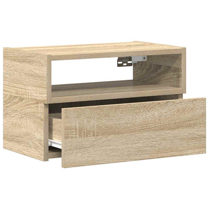 Väggmonterade sängbord 2 st sonoma-ek 45x26x28,5 cm