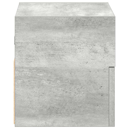 Väggmonterat sängbord betonggrå 45x26x28,5 cm