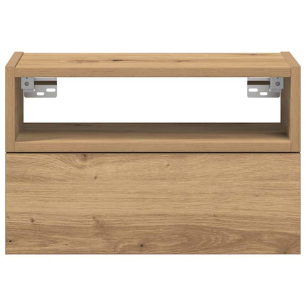 Väggmonterat sängbord artisan ek 45x26x28,5 cm