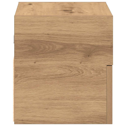 Väggmonterat sängbord artisan ek 45x26x28,5 cm