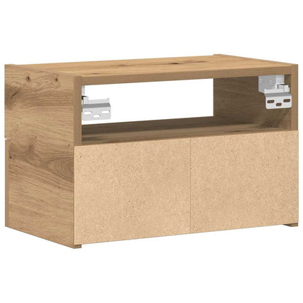 Väggmonterat sängbord artisan ek 45x26x28,5 cm