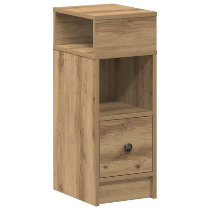 Sängbord med låda artisan ek 25x31x66 cm