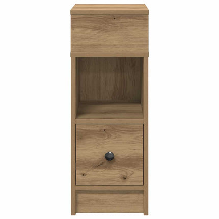 Sängbord med låda artisan ek 25x31x66 cm