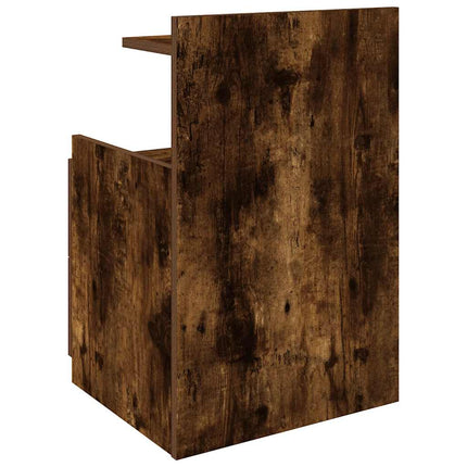 Sängbord med 2 lådor rökt ek 40x36,5x62 cm