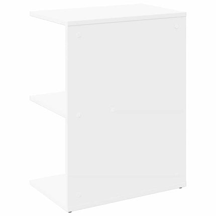 Sängbord vit 46,5x29x61 cm konstruerat trä