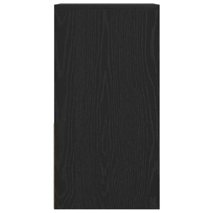 Sängbord 2 st med låda svart ek 35x34x66,5 cm
