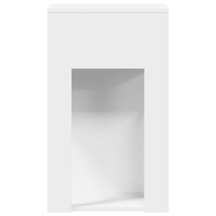 Datorstativ med låda vit 30x44x74 cm