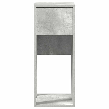 Datorstativ med låda betonggrå 30x44x74 cm
