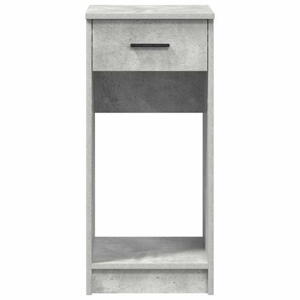 Datorstativ med låda betonggrå 35x45x77 cm