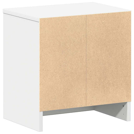 Sängbord 2 st med låda vit 39x28x41 cm