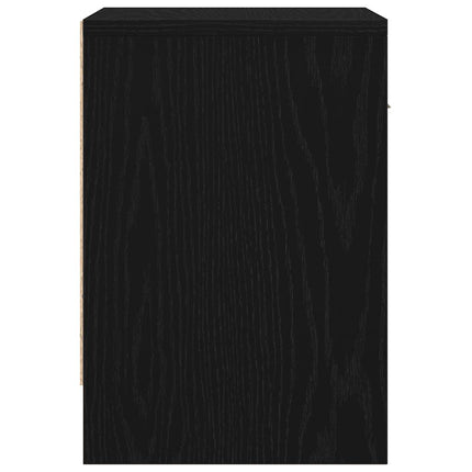 Sängbord 2 st med låda svart 39x28x41 cm