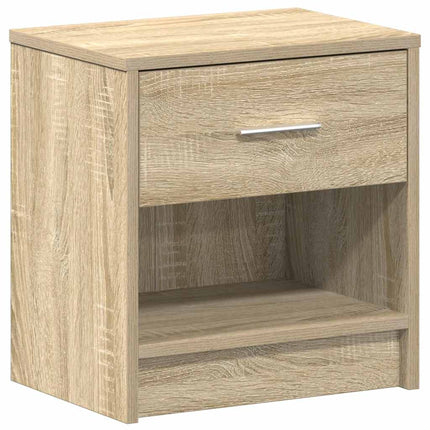 Sängbord med låda sonoma-ek 39x28x41 cm
