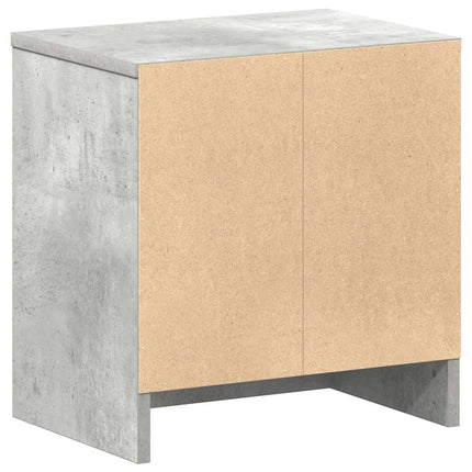 Sängbord 2 st med låda betonggrå 39x28x41 cm