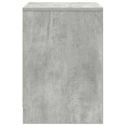 Sängbord 2 st med låda betonggrå 40x34x50 cm