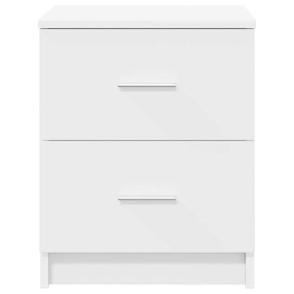 Sängbord 2 st med 2 lådor vit 40x36x50 cm
