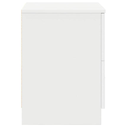 Sängbord 2 st med 2 lådor vit 40x36x50 cm