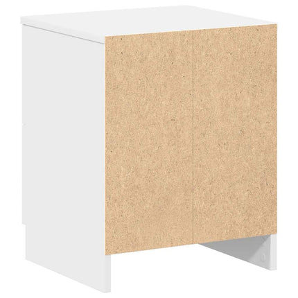 Sängbord 2 st med 2 lådor vit 40x36x50 cm