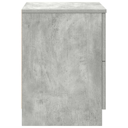 Sängbord 2 st med 2 lådor betonggrå 40x36x50 cm