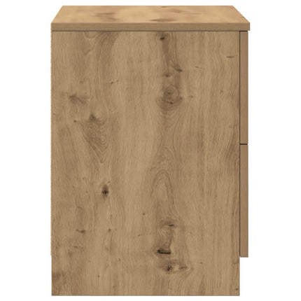 Sängbord med 2 lådor artisan ek 40x36x50 cm