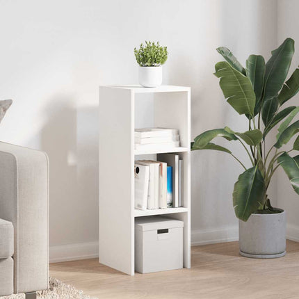 Bokhylla stapelbar vit 30x30x80 cm konstruerat trä