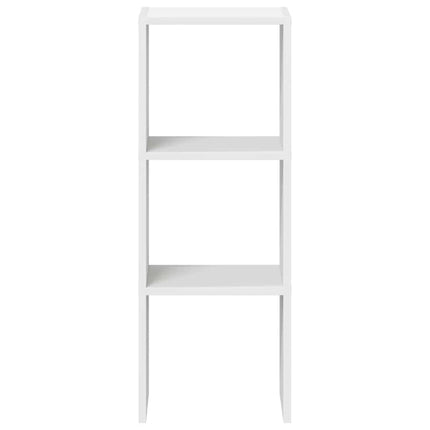 Bokhylla stapelbar vit 30x30x80 cm konstruerat trä