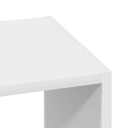 Bokhylla stapelbar vit 30x30x80 cm konstruerat trä