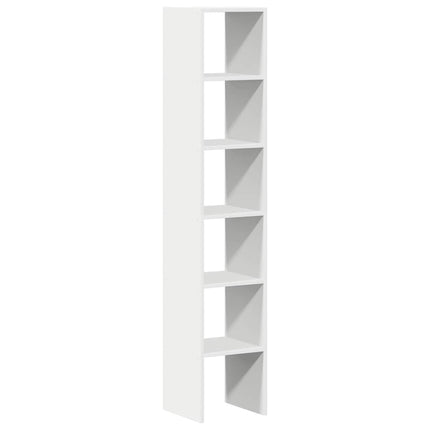 Bokhyllor 2 st stapelbara vit 30x30x80 cm konstruerat trä