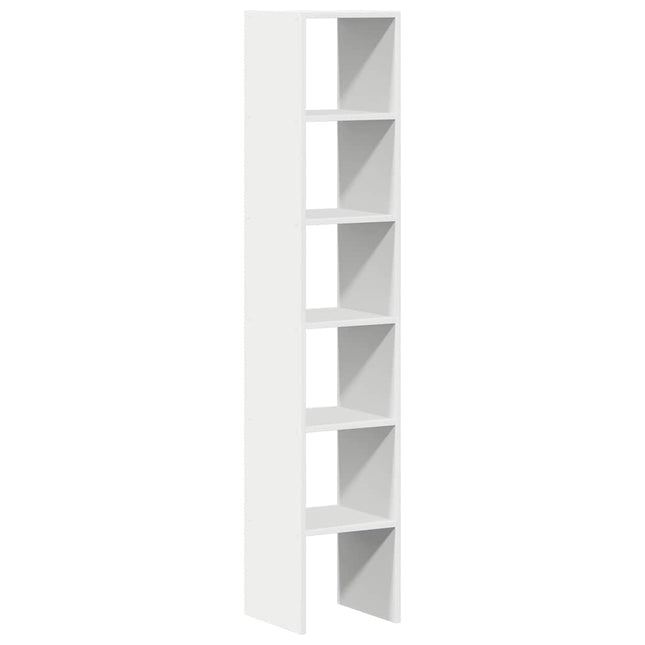 Bokhyllor 2 st stapelbara vit 30x30x80 cm konstruerat trä