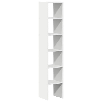 Bokhyllor 2 st stapelbara vit 30x30x80 cm konstruerat trä