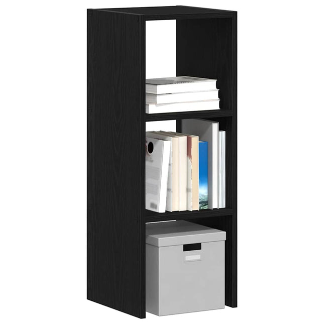 Bokhylla stapelbar svart ek 30x30x80 cm konstruerat trä
