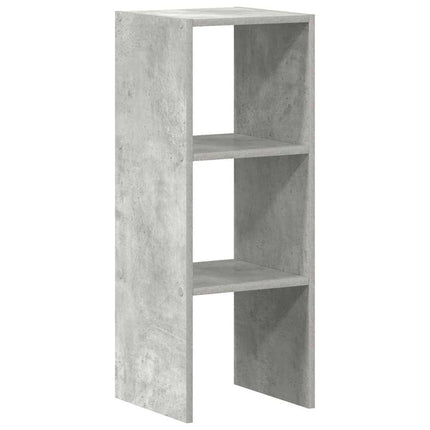 Bokhylla stapelbar betonggrå 30x30x80 cm konstruerat trä