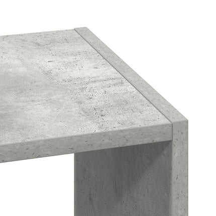 Bokhylla stapelbar betonggrå 30x30x80 cm konstruerat trä