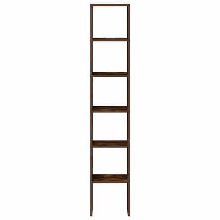 Bokhyllor 2st stapelbar rökfärgad ek 30x30x80cm konstruerat trä