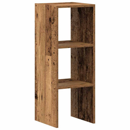 Bokhylla stapelbar åldrat trä 30x30x80 cm konstruerat trä