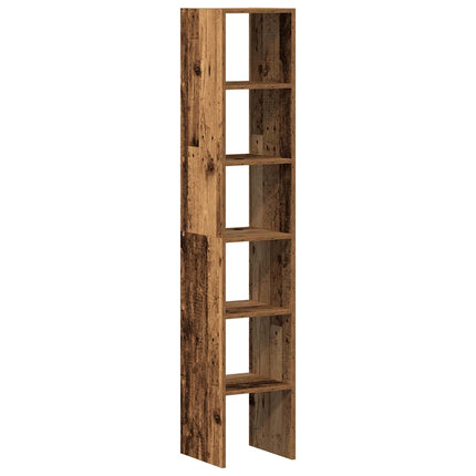 Bokhyllor 2 st stapelbara åldrat trä 30x30x80cm konstruerat trä