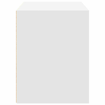 Skåp med 2 lådor vit 60x31x40 cm konstruerat trä