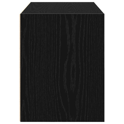 Skåp med 2 lådor svart ek 60x31x40 cm konstruerat trä